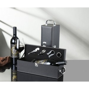 Single Wine Gift Box With Carry Handle 2