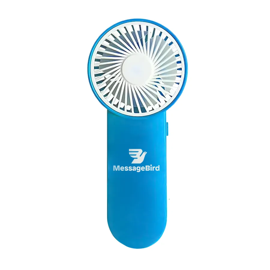 Mini Desk Fan with Cell Phone Holder and Lightup Message 2