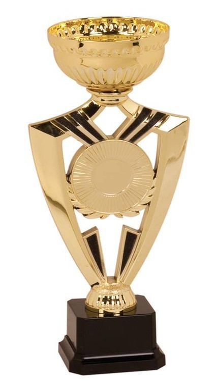 13-1/2" Gold Ribbon Cup with Plastic Base 1
