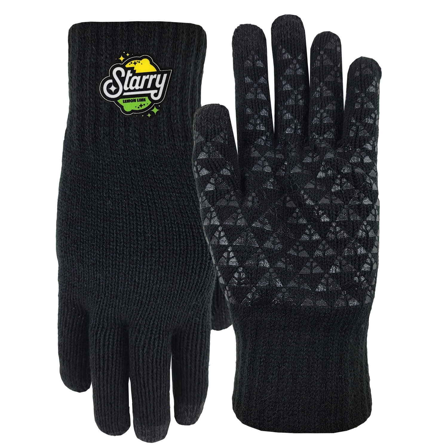 Deluxe Knit Text Gloves with Gripper Palm