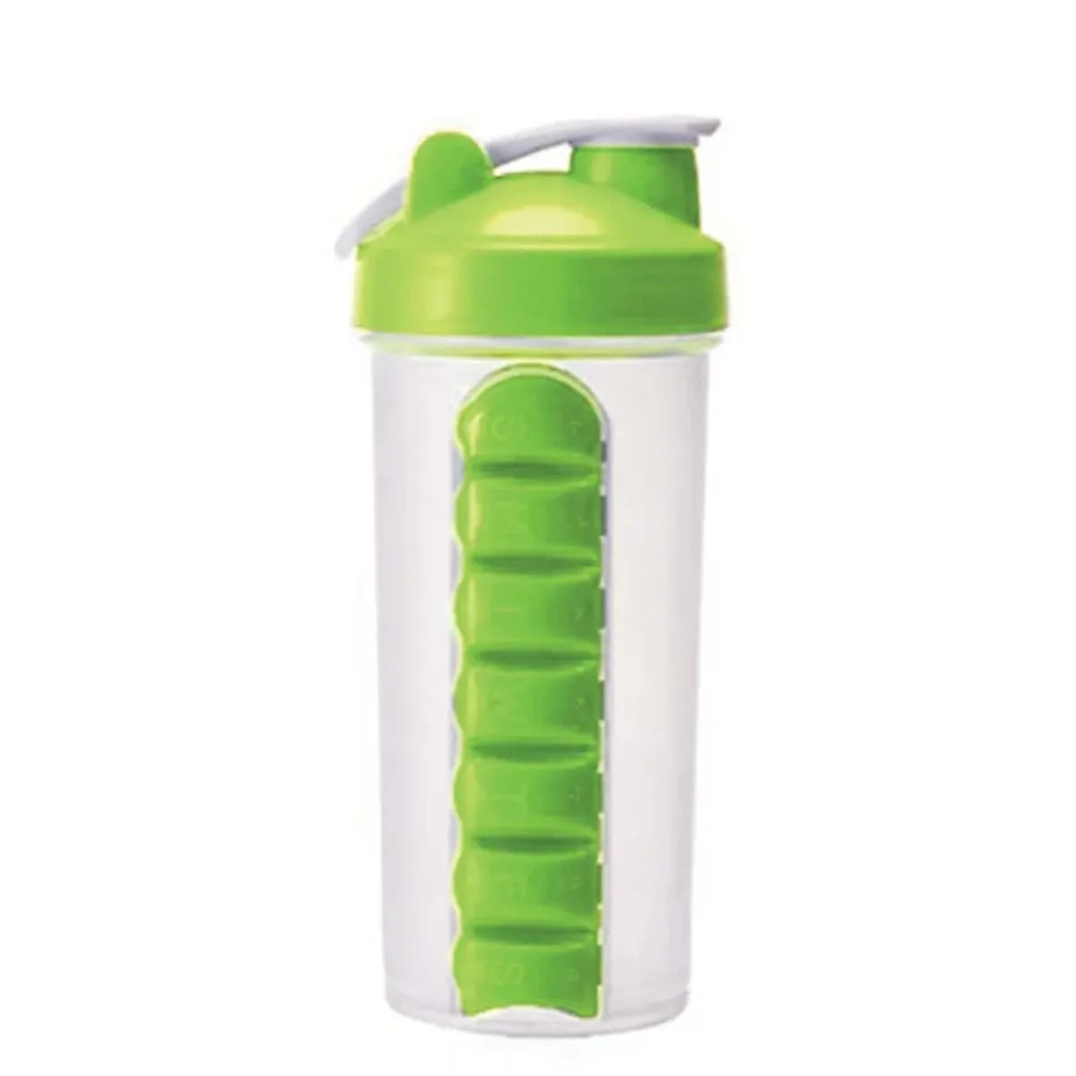 2-in-1 Personal Pill Organizers Shaker Bottle 24 oz. 5
