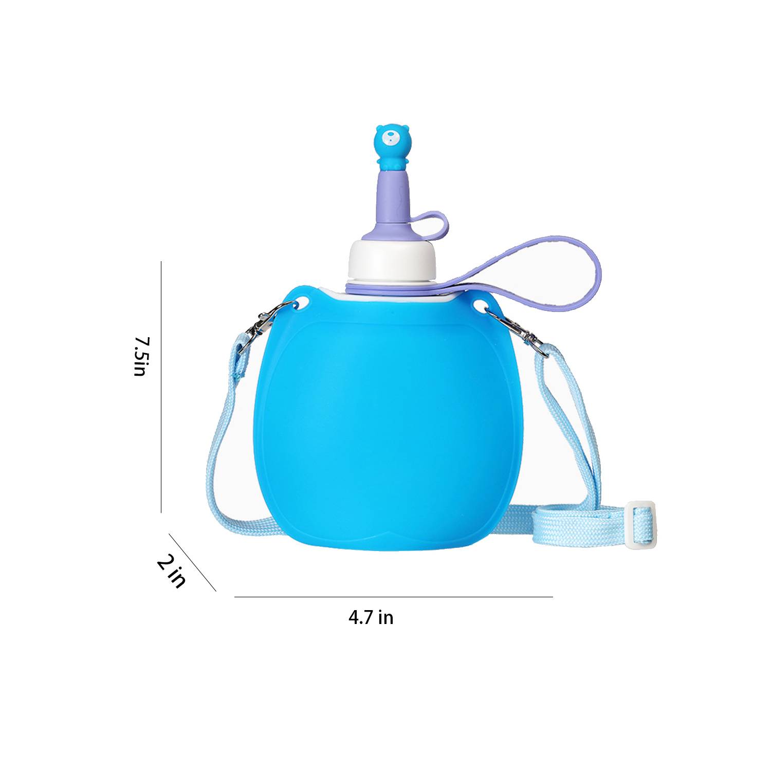 11Oz Outdoor Silicone Foldable Children's Water Bottle 5