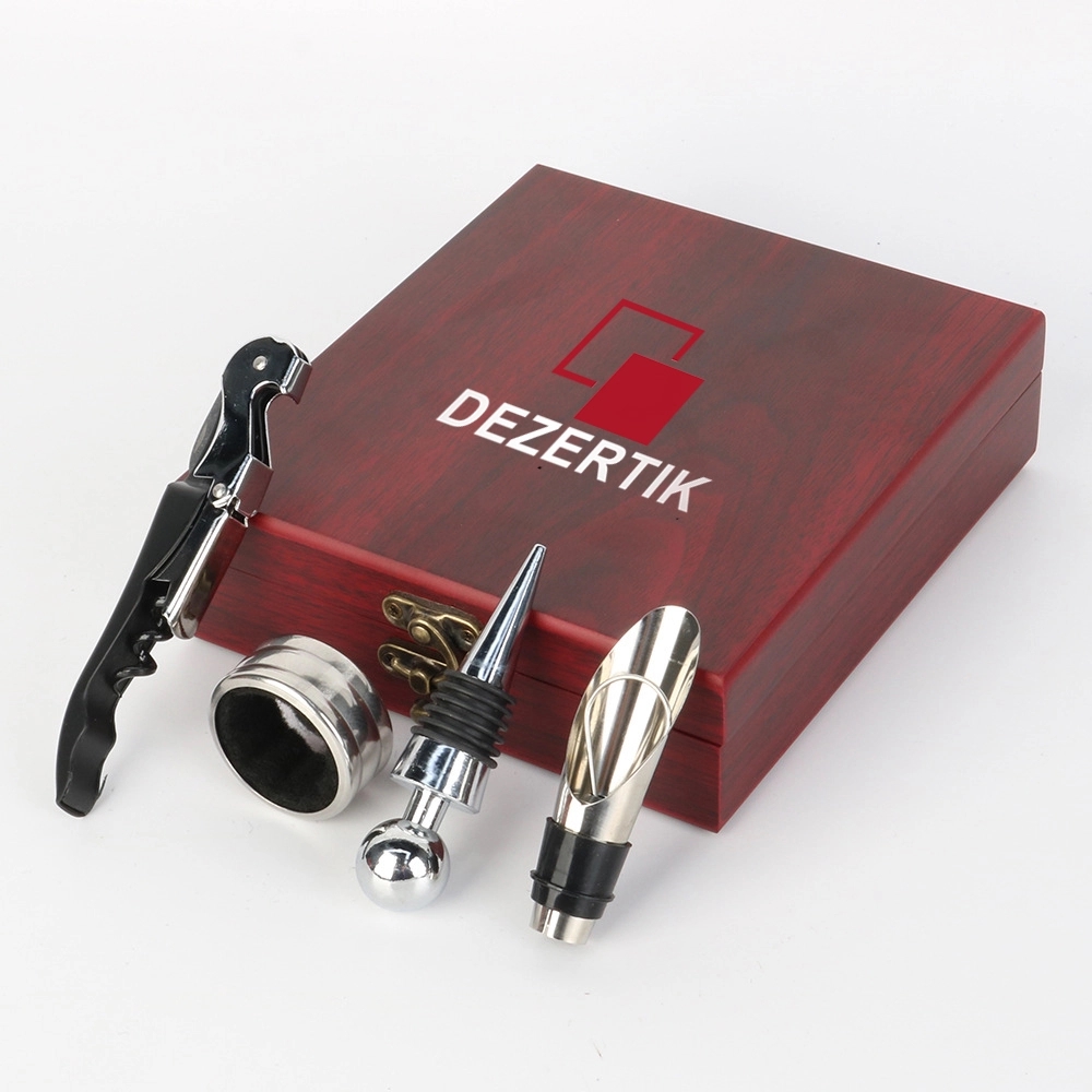 4 Pcs Stainless Steel Wine Bottle Opener Set w/ Box 2