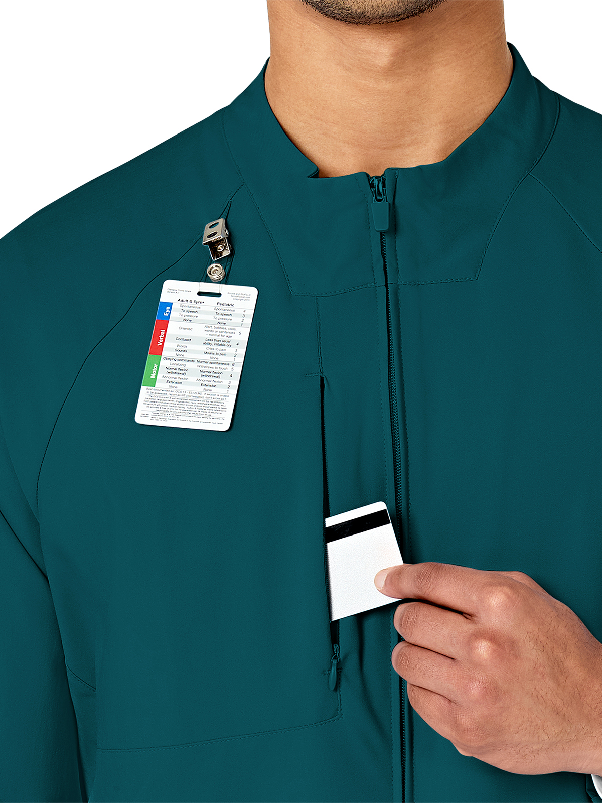 Wink - W123 - Men's Three-Pocket Zip-Front Warm-Up Jacket 13