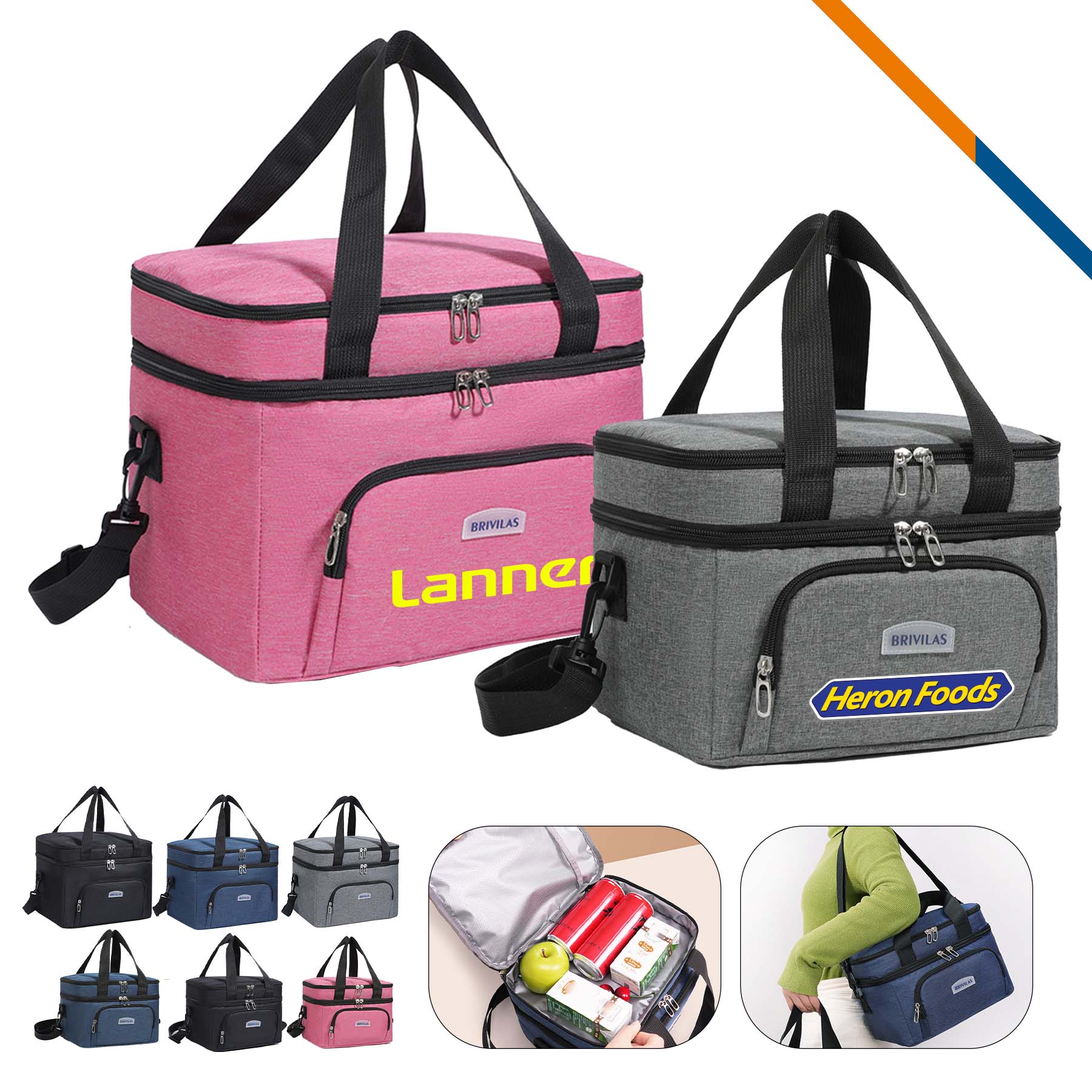 Vipit Double Layer PEVA Crossbody Cooler Bag 2