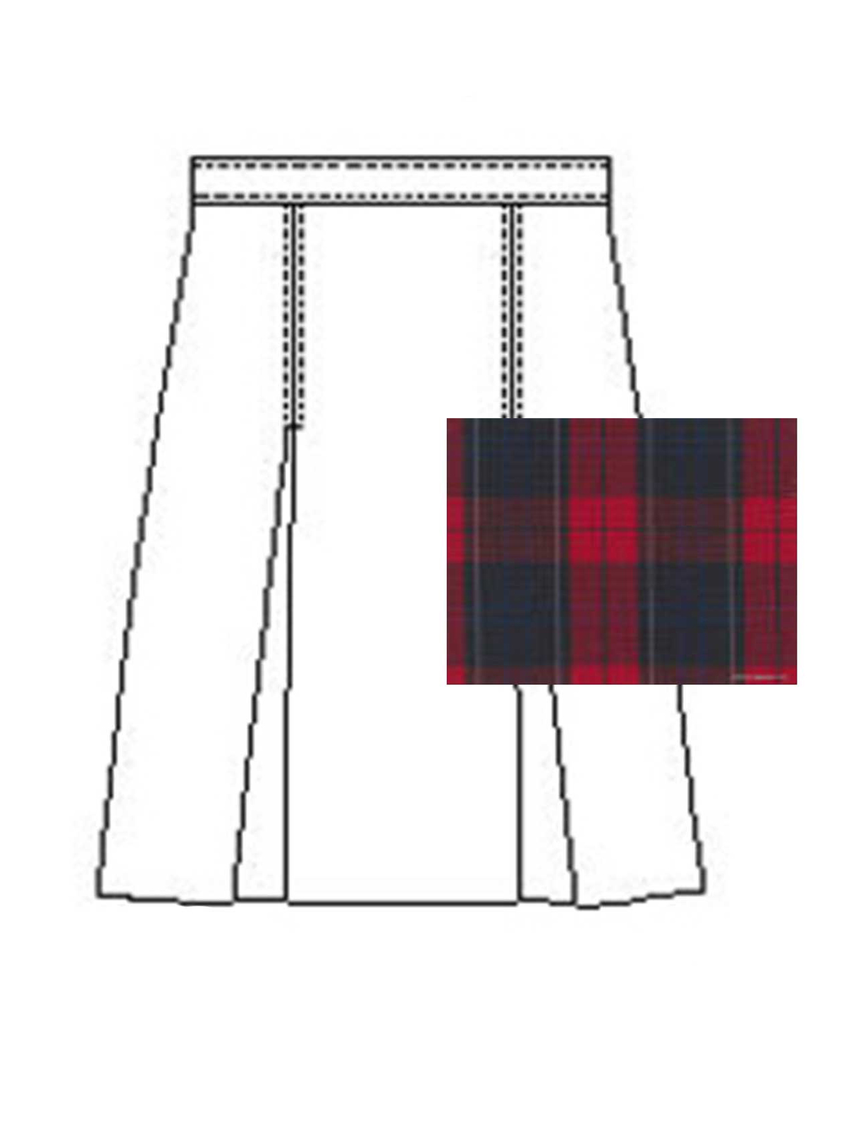 A+ Uniforms - Girls' Model 34 Polyester Plaid Skirt 3