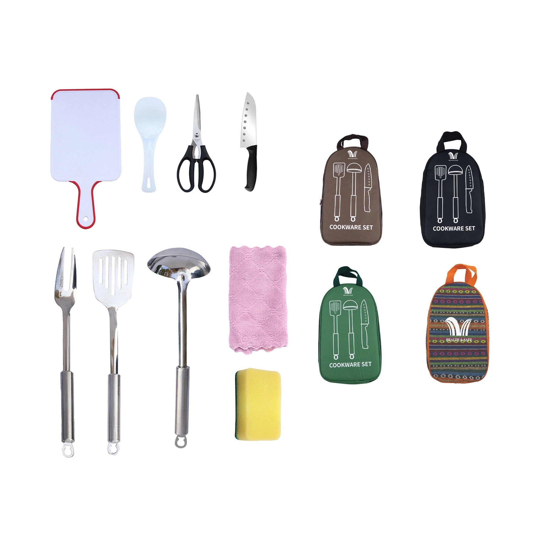 Outdoor Camping Utensil Kitchen Set Cookware Kit-9Piece 3