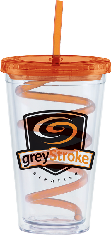 Carnival Cups Colored Curly Straw, Color Lid 28