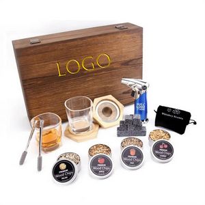 Cocktail Smoker Set with Whisky Glasses Ice Stones 3