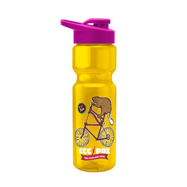 Blazer 28oz Transparent Bike Bottle w/Drink-thru Lid 1082