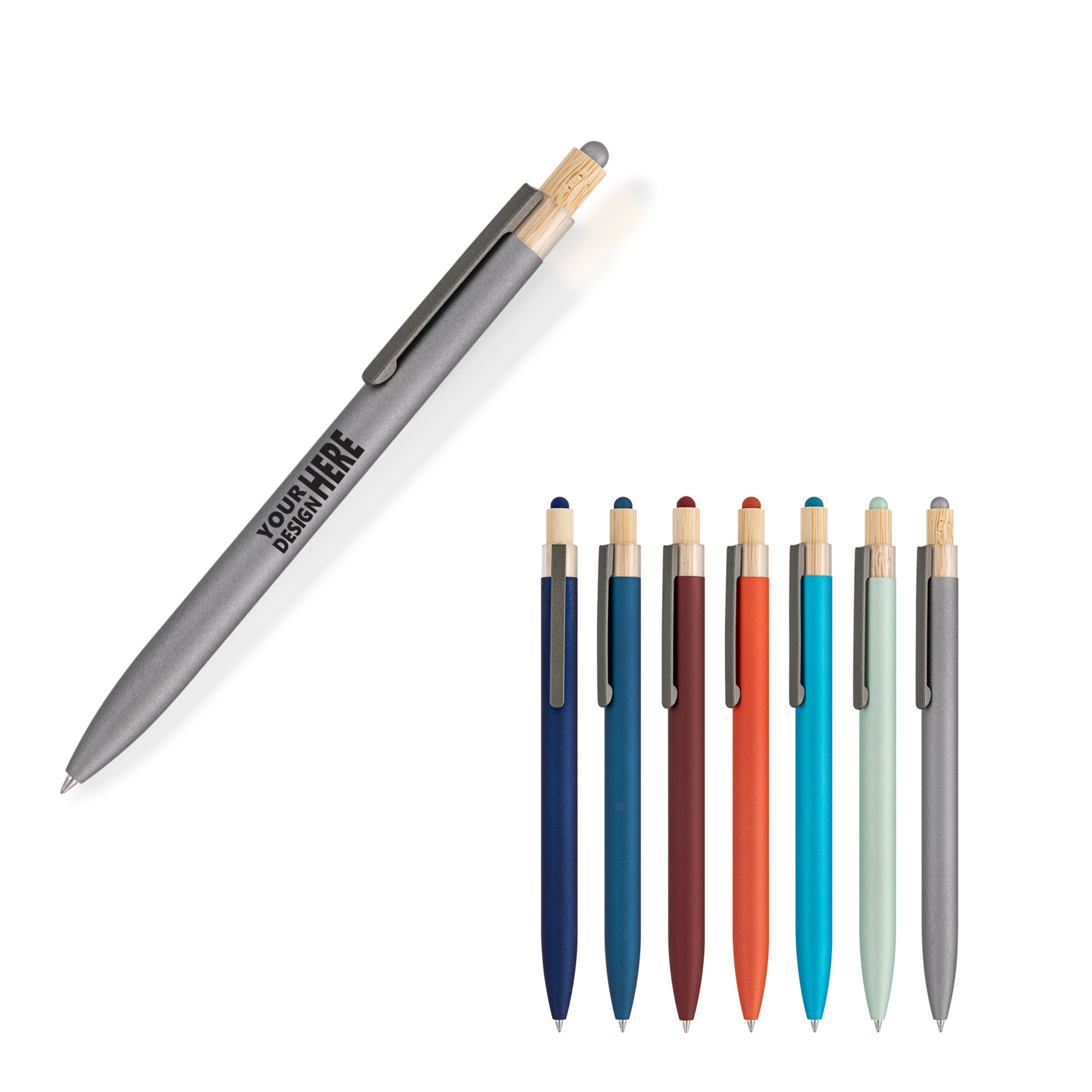 Eco Bamboo Cap Gel Pen With Aluminum Barrel 2