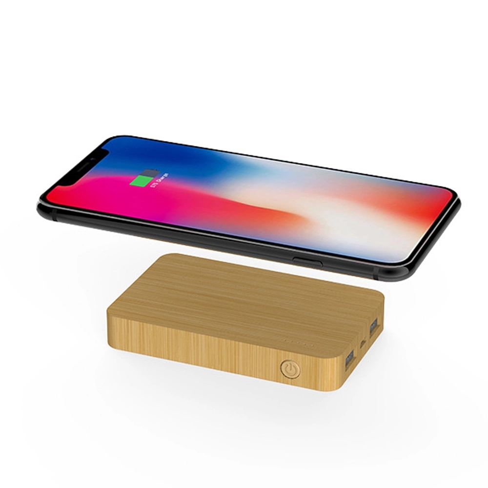 Bamboo 5000mAh Dual Port Power Bank with Wireless Charger 5