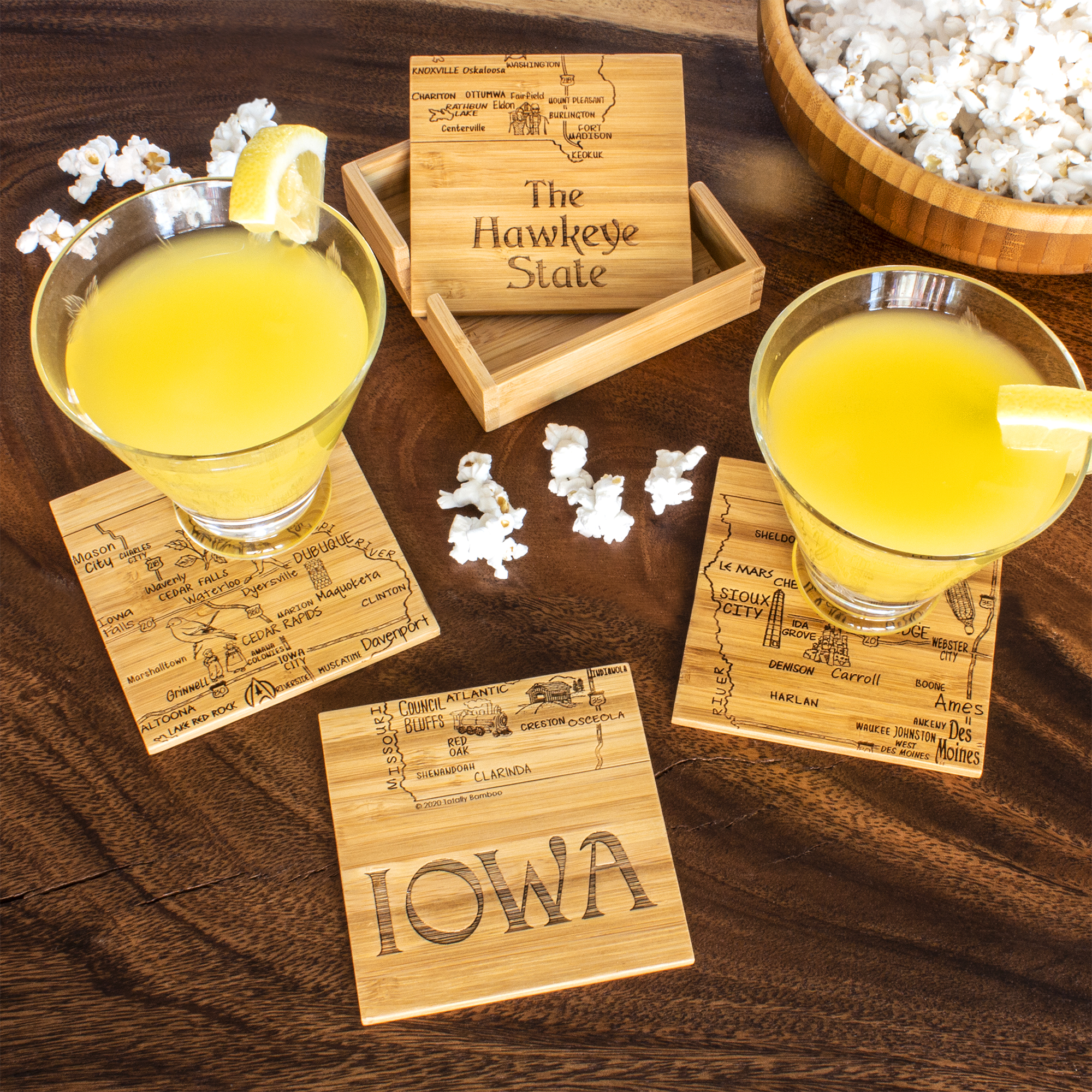 Iowa Puzzle Coaster Set 7