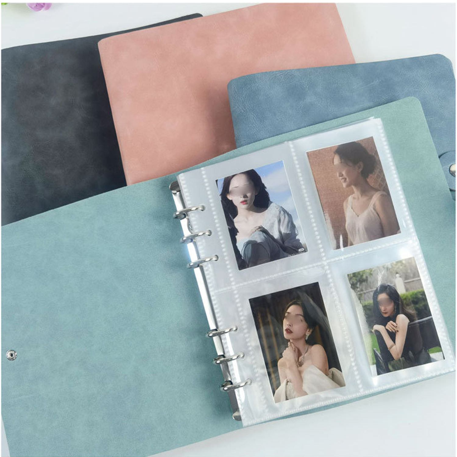 Simplified imitation cowhide large capacity 5IN photo album 7