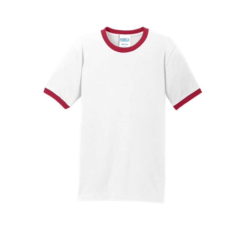 Port & Company Core Cotton Ringer Tee. 22