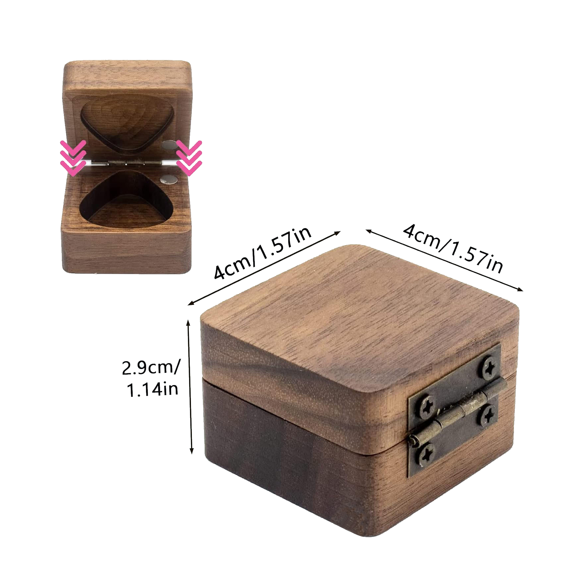 Wooden Guitar Pick Box 3