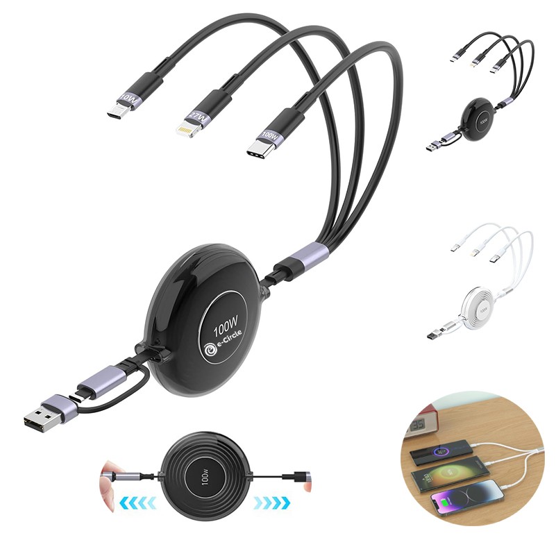 3" 1 Retractable Charger Cable 2