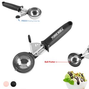 Stainless Steel Ice Cream Scoop Spoon With Putter Ergonomic Handle 10