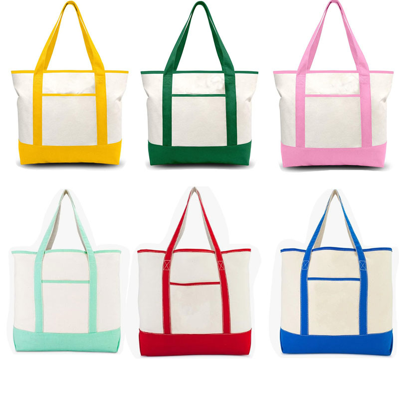 Natural Canvas Beach Tote Medium Bags, custom tote bag with logo imprint 3