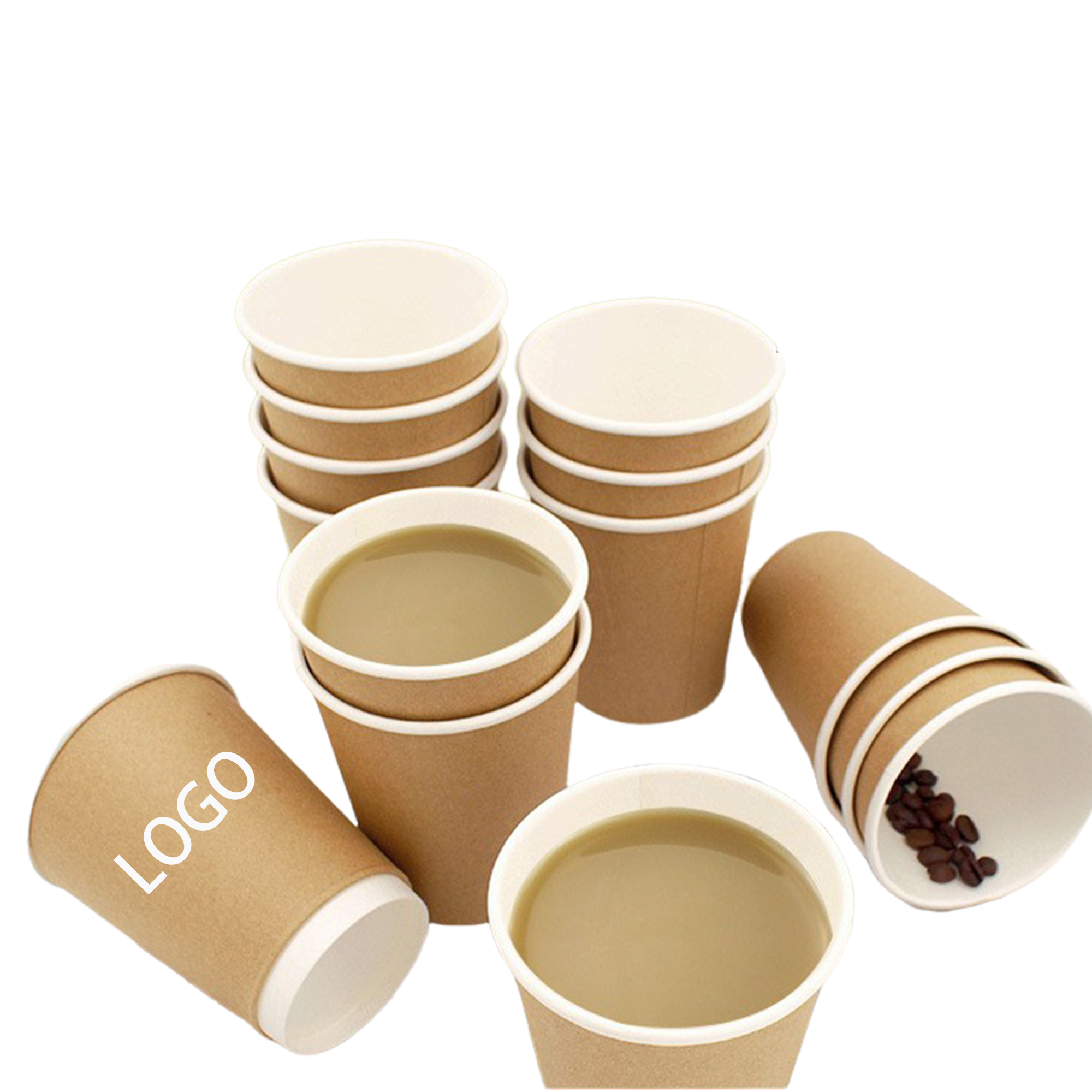 16oz Disposable Double Layer Kraft Paper Hot Drink Cup 2