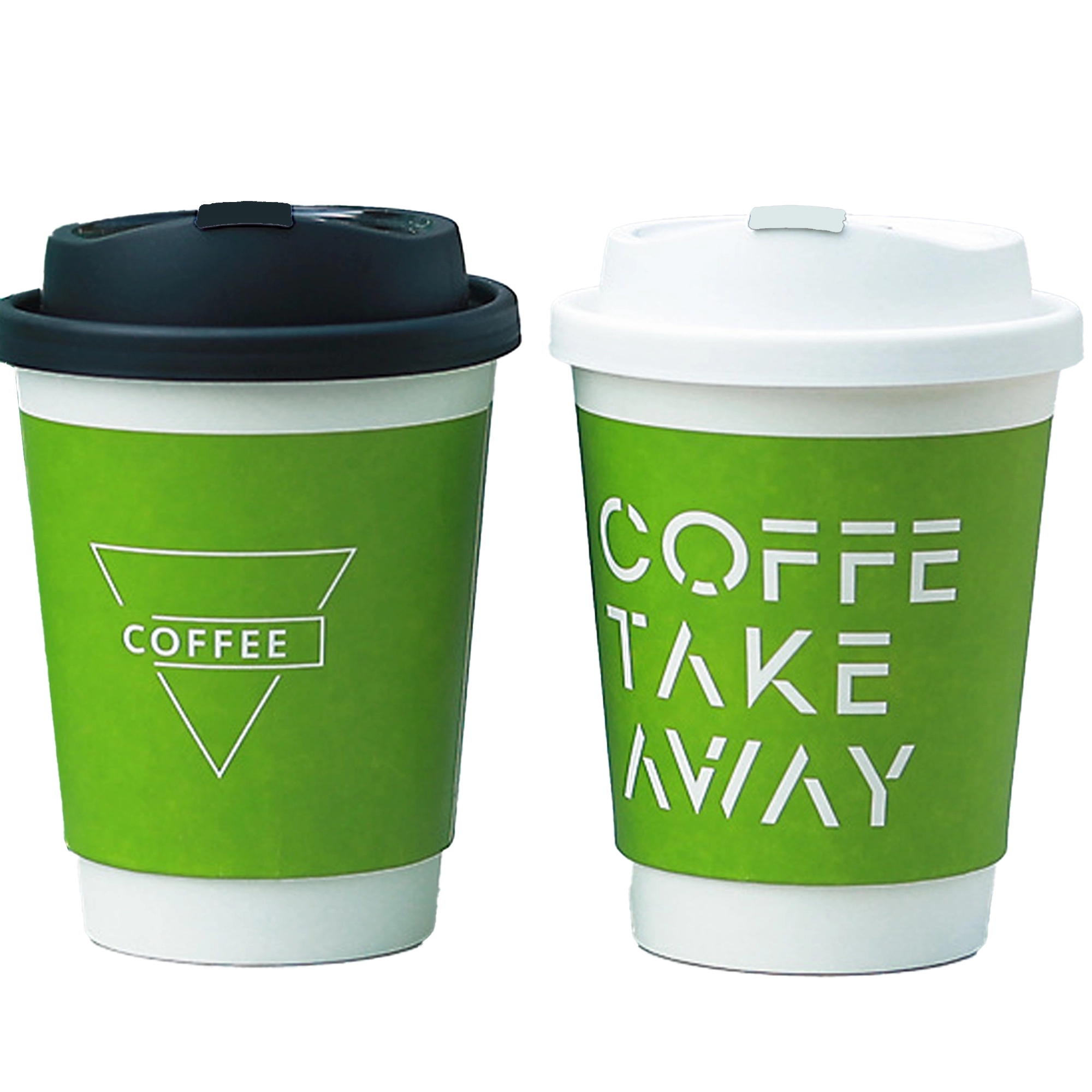 MOQ 500pcs 8 Oz Double-Walled Coffee Paper Cups With Lid