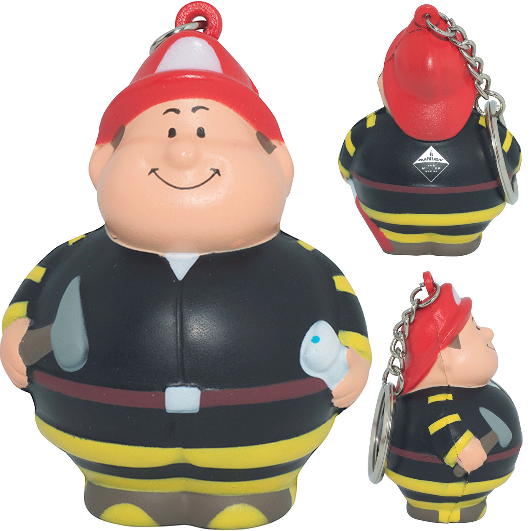 Fireman Stress Reliever Keyring 3