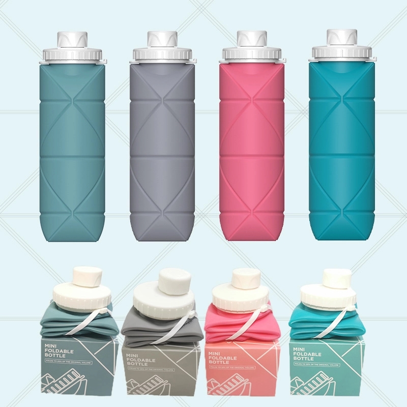 20Oz. Silicone Collapsible Travel Water Bottles 2