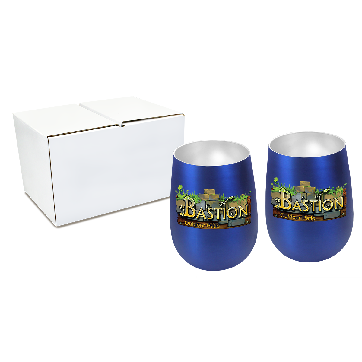Halcyon® 12 oz. Stainless Steel Wine Glass - Gift Set 5