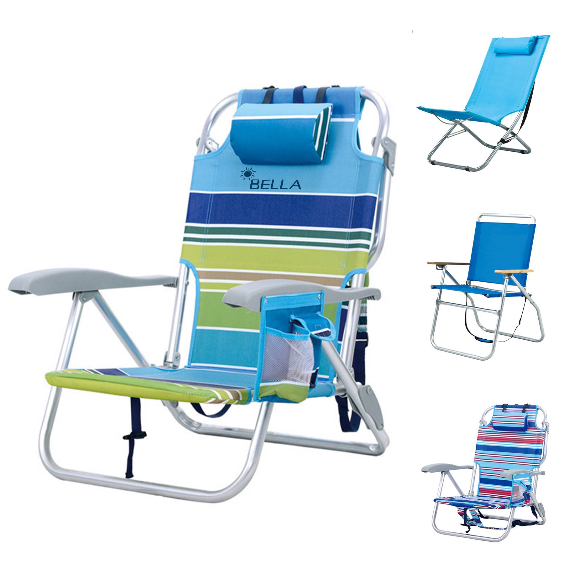 Metal Simple and portable deck chair 2