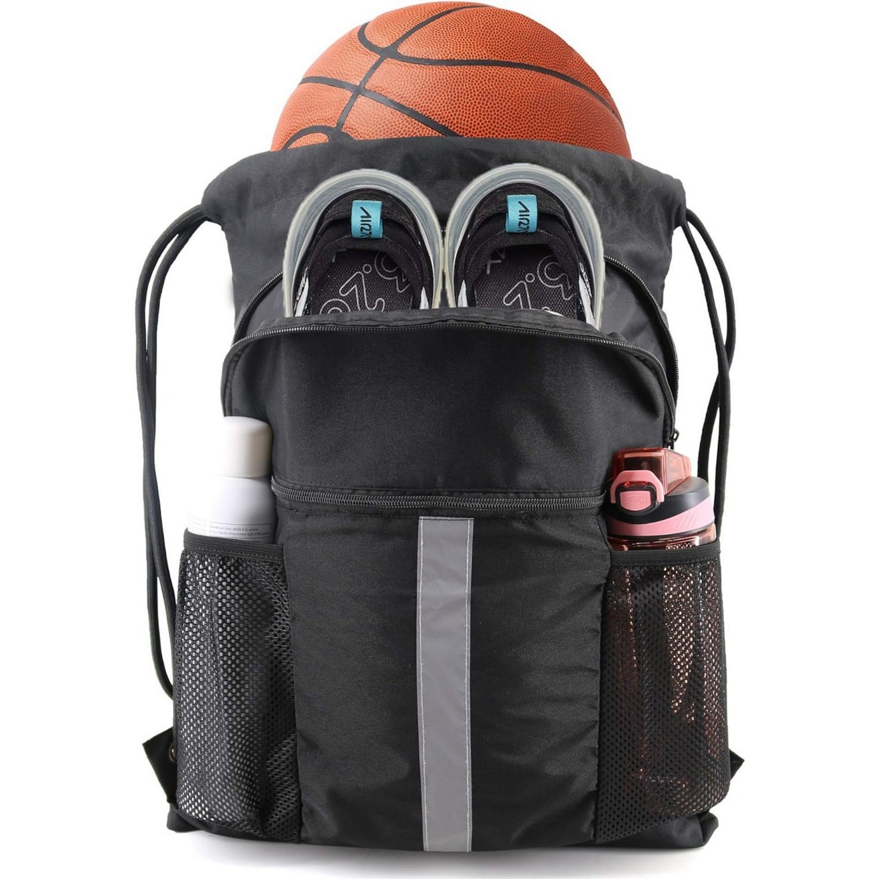 Drawstring Backpack Bag with Shoe Compartment 2