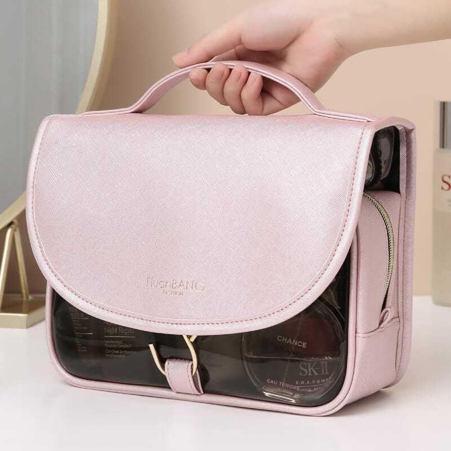 PU Travel Hanging Cosmetic Bag 5
