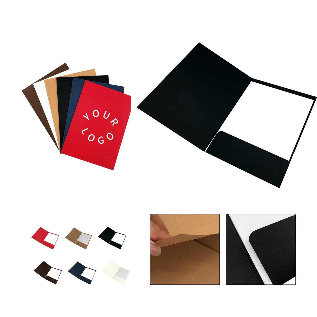 A4 Cardboard Folder Paperboard Clips 7