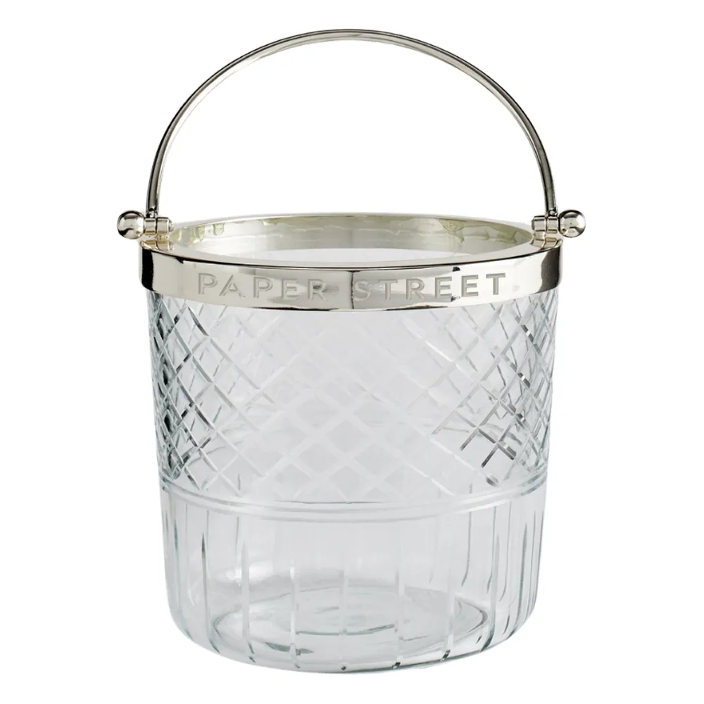 2.9L Glass Ice Bucket with Tongs 6
