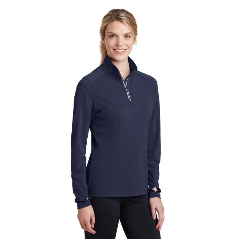 Sport-Tek Women's Sport-Wick Textured 1/4-Zip Pullover. 37
