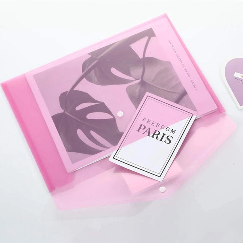Transparent A4 File Envelopes with Snap Closure 5
