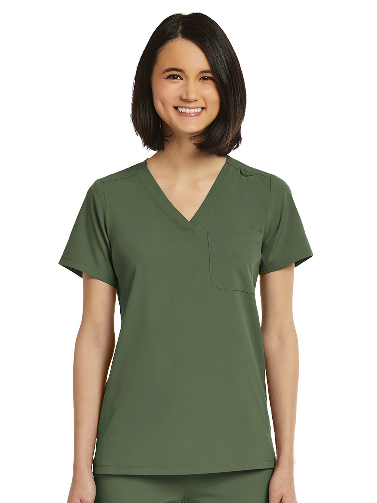 ScrubJoy Originals - Women's Fitted One-Pocket V-Neck Top 6