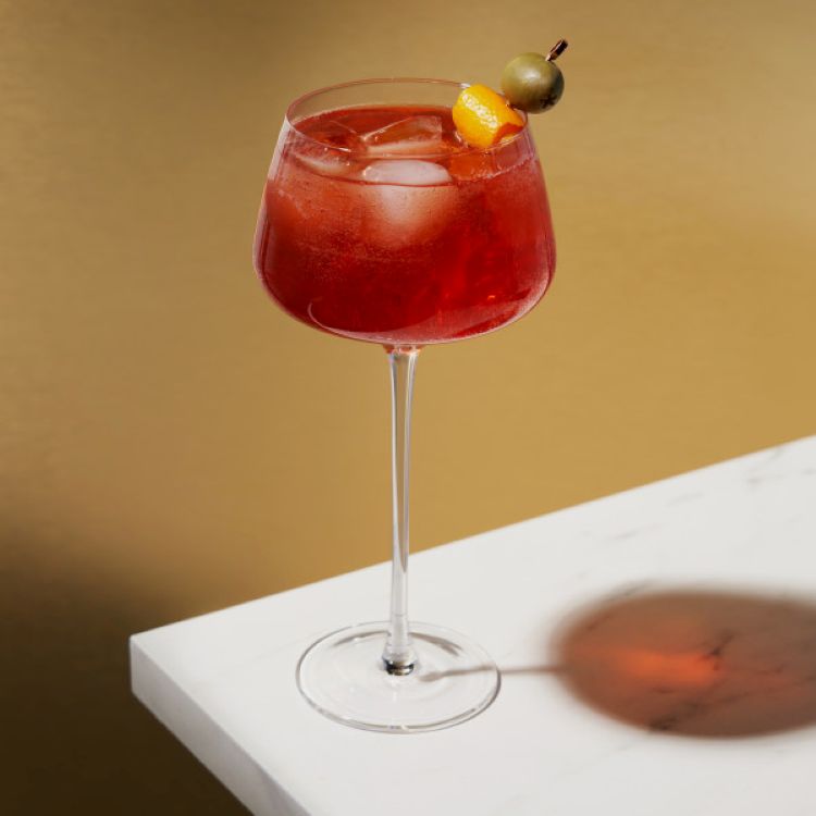 Viski® Angled Crystal Amaro Spritz Glass, set of 2 2