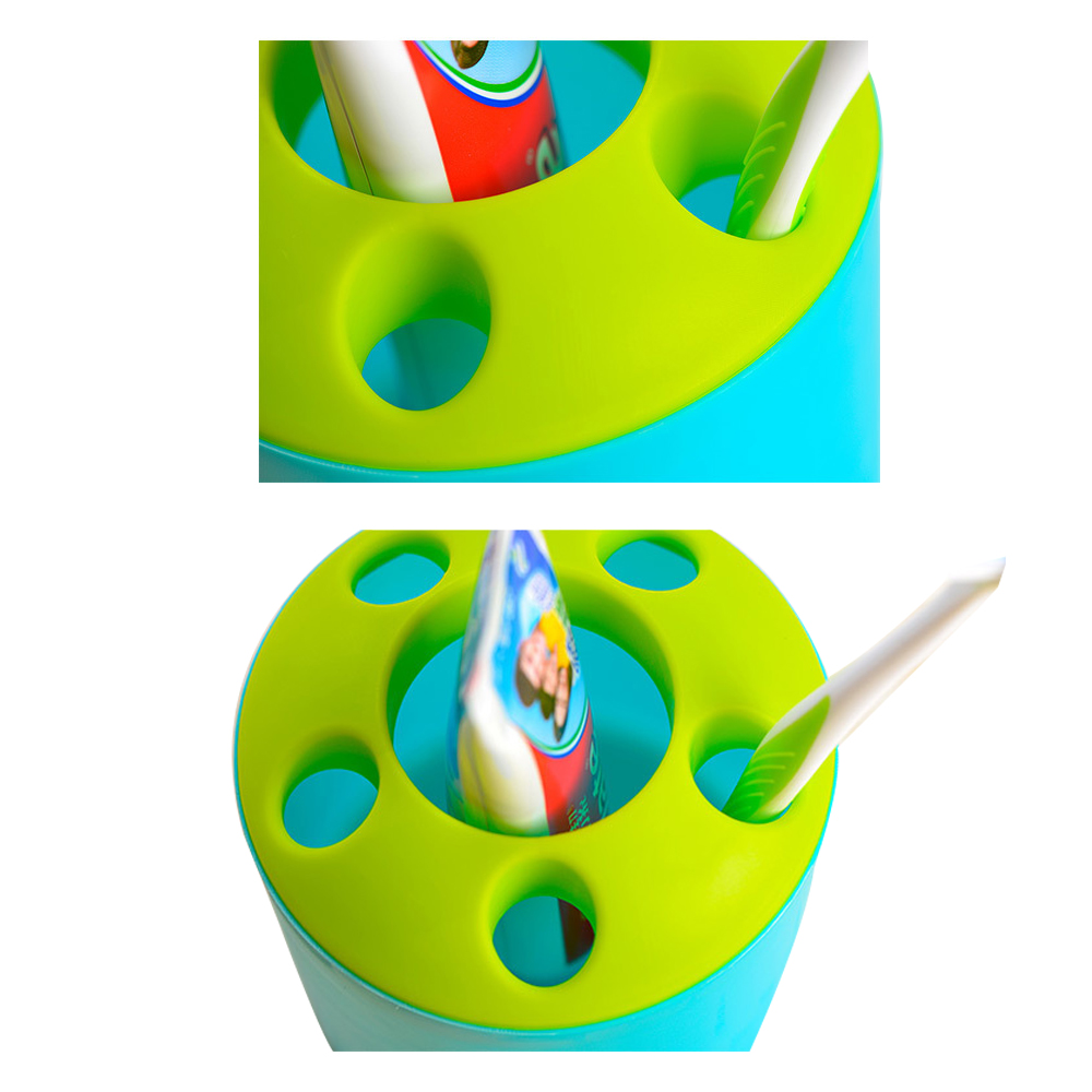 Multi-functional plastic pen holder toothbrush holder 6