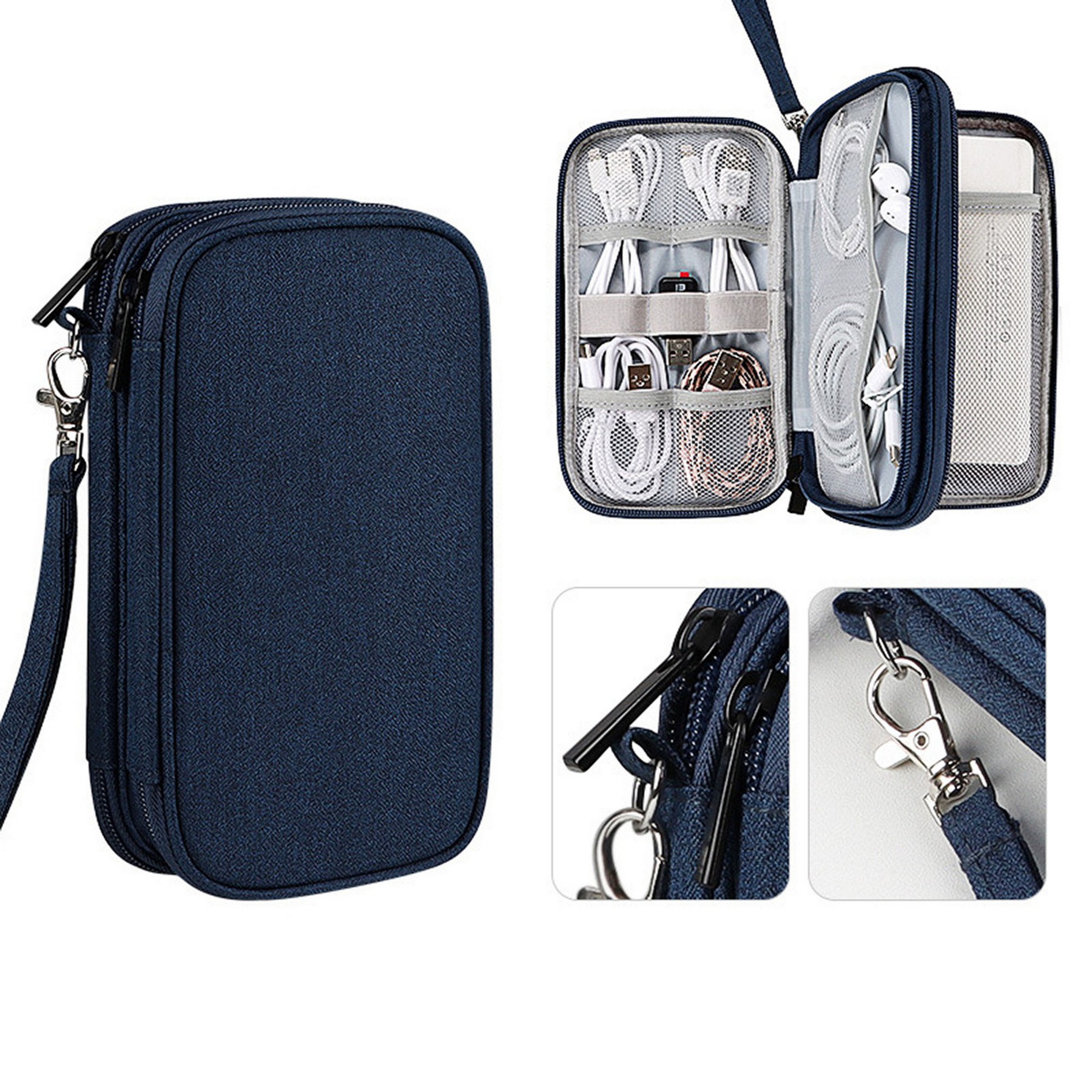 Double Layer Cord Organizer Pouch Bag 3