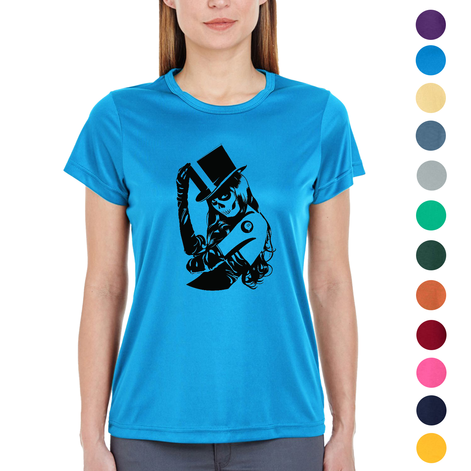 UltraClub 4 oz 100% Micro-Polyester Ladies' Performance T-Shirts 2
