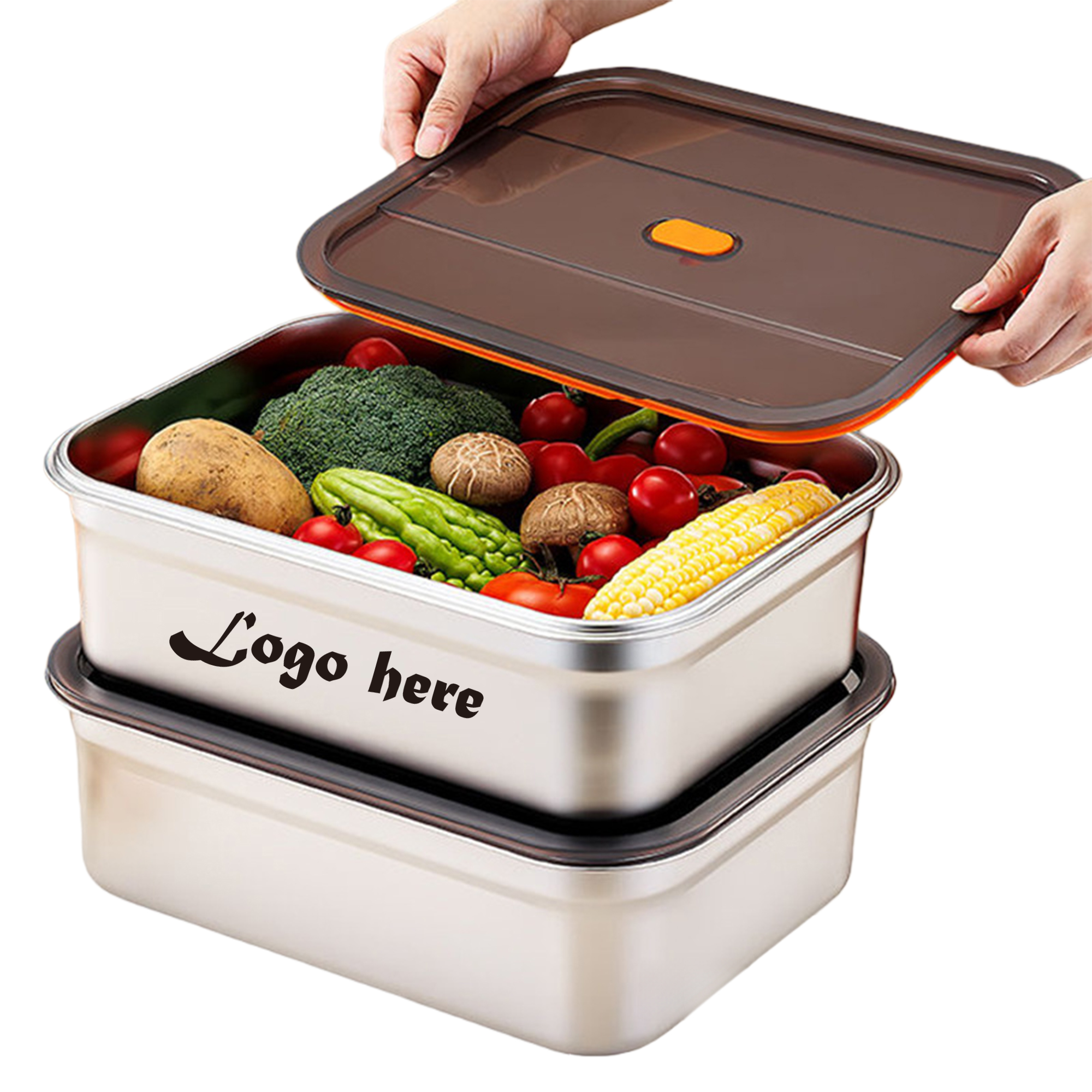 95oz Stainless steel lunch Box 2