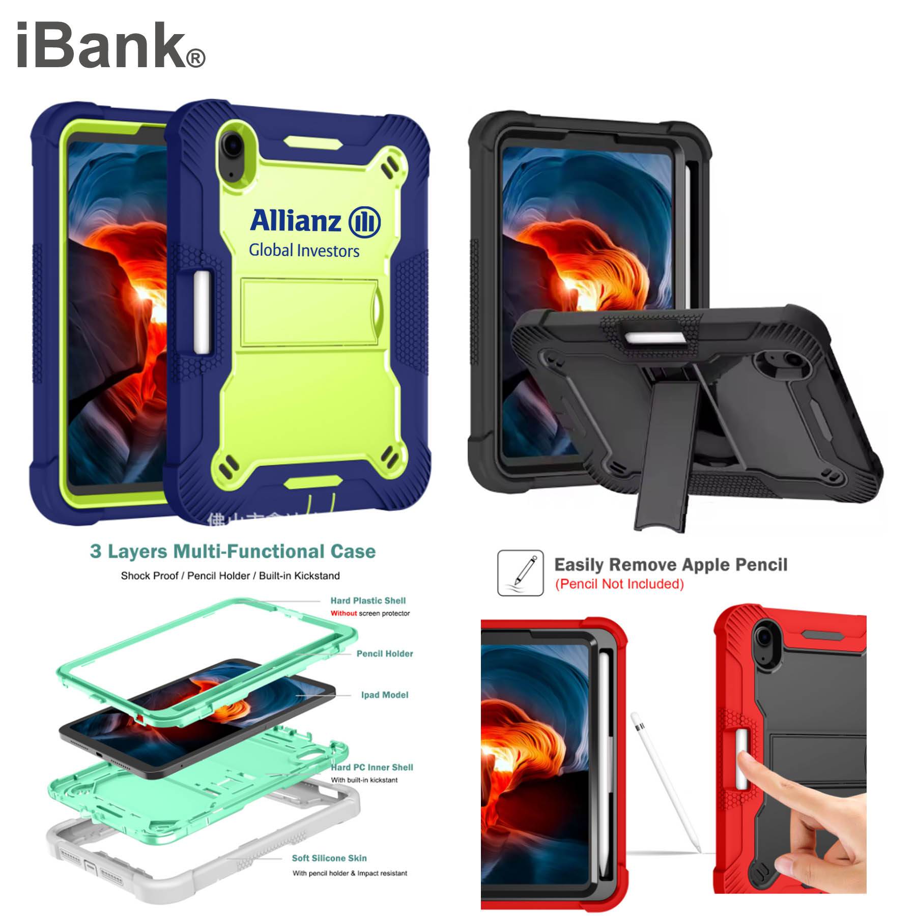 iBank ® Shockproof Case for iPad Mini 7 (A17 Pro) 2024 / Mini 6 8.3" 1