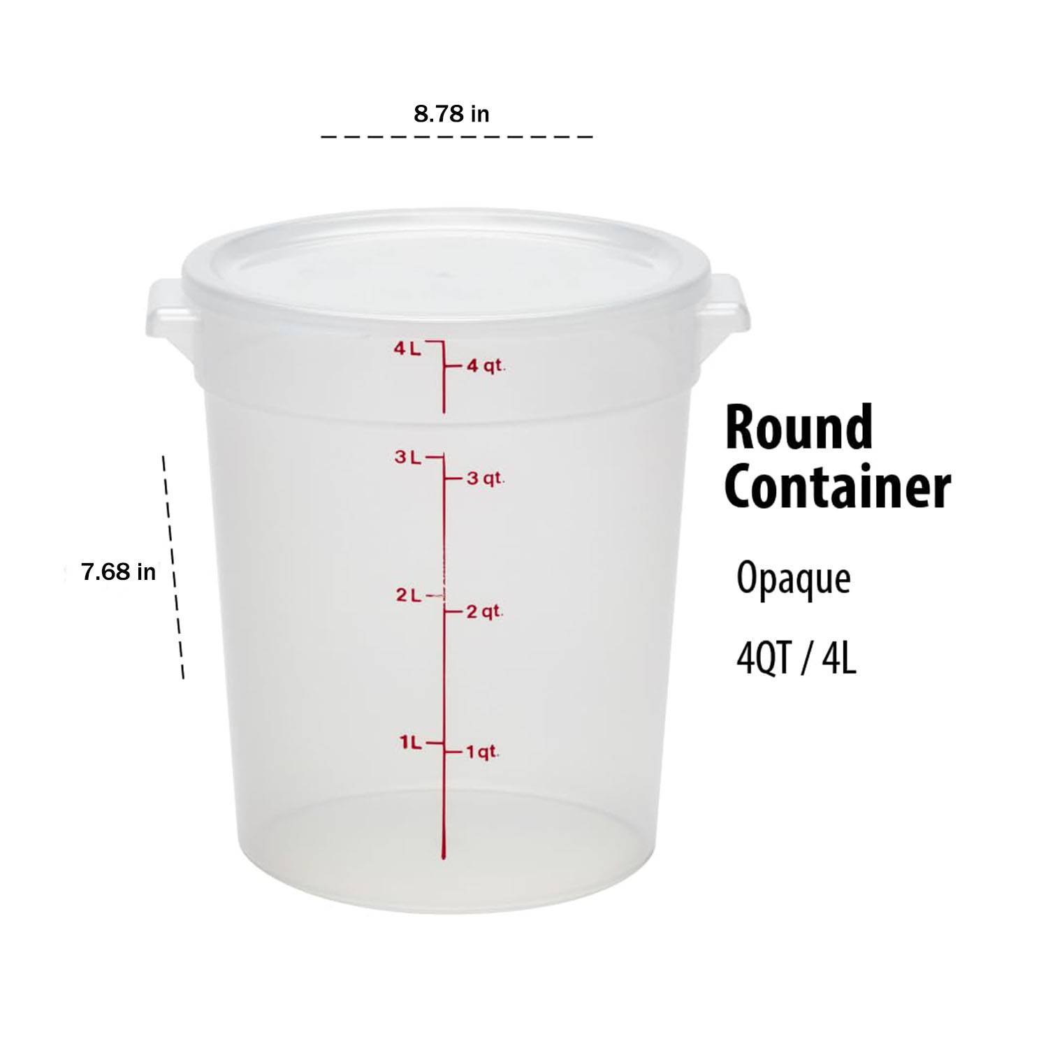 4 Qt BPA Free PP Large Capacity Food Storage Container 4