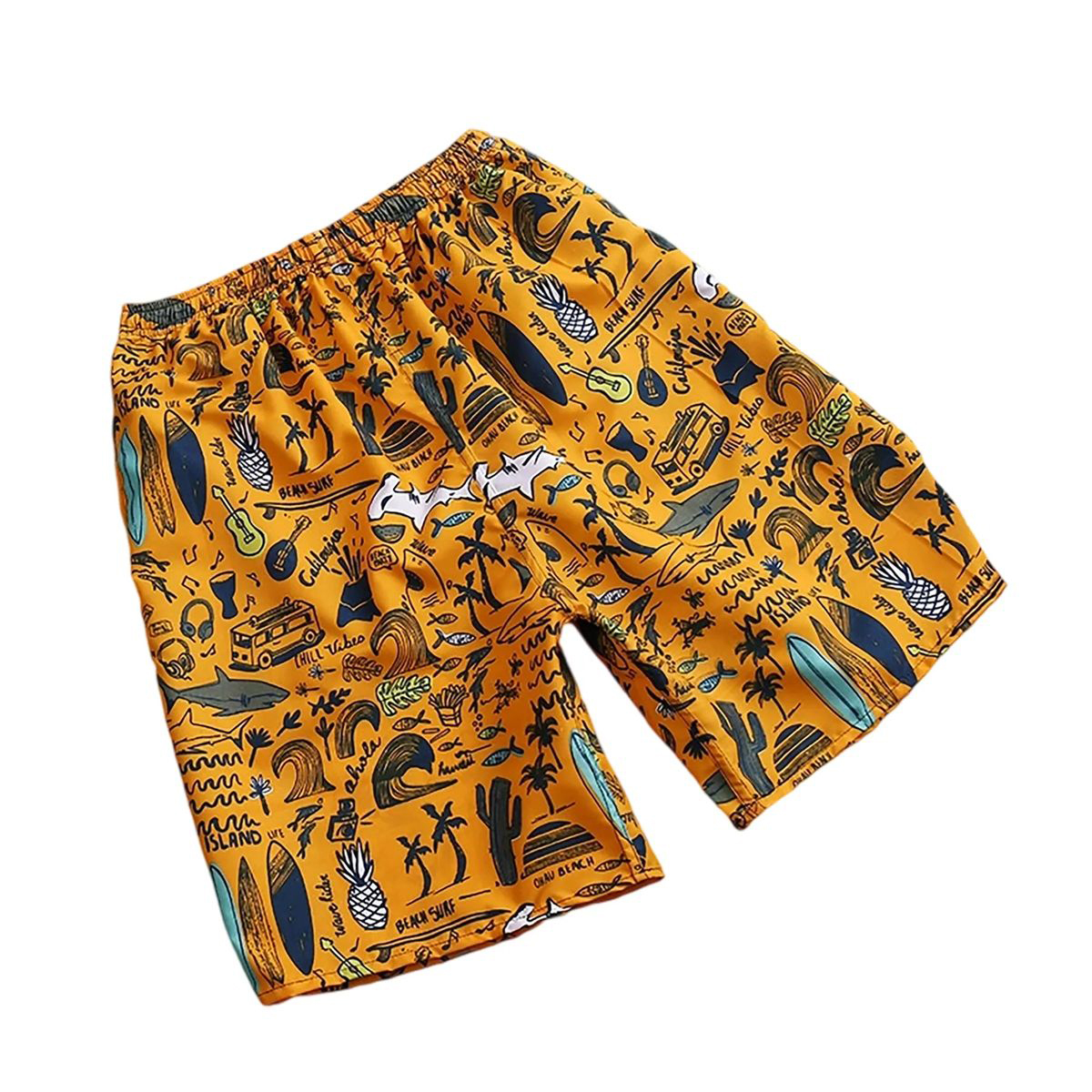 Polyester Beach Shorts with Adjustable Drawstring Waist 4