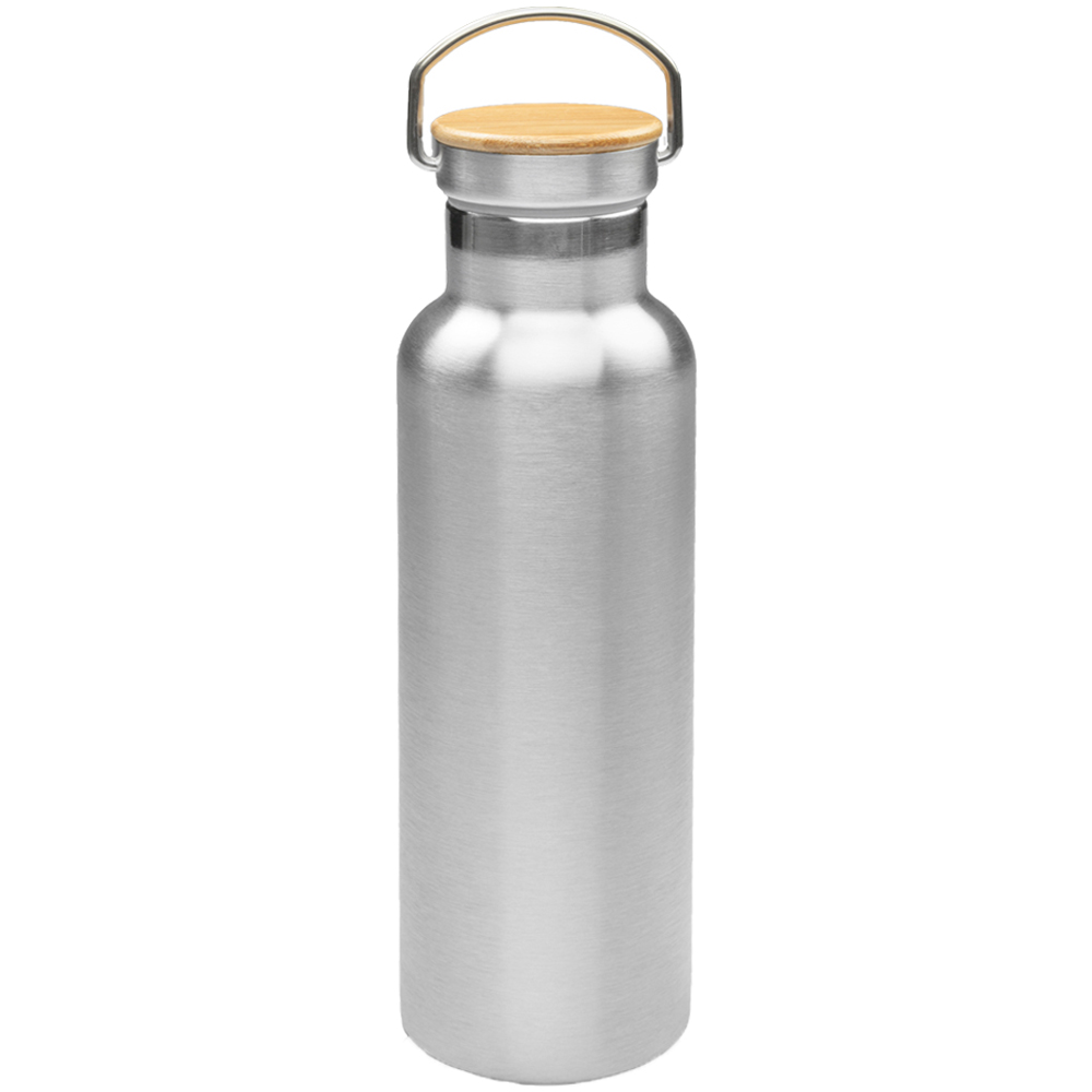 20 oz. Wood Top Stainless Steel Water Bottles