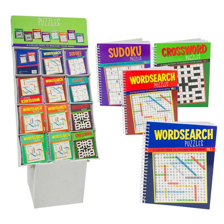 Spiral Puzzle Books - 80 Pages Four Titles