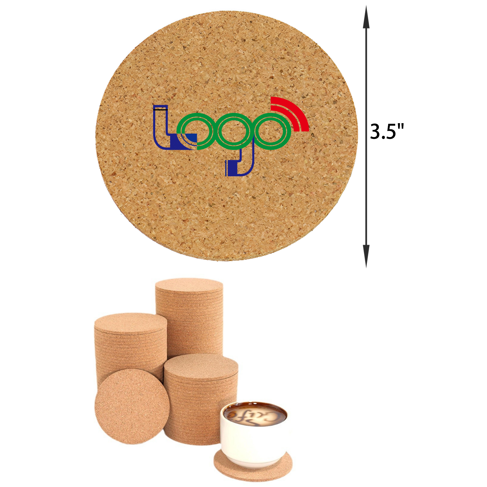MOQ 50 PCS Durable Round Corkwood Coaster 2