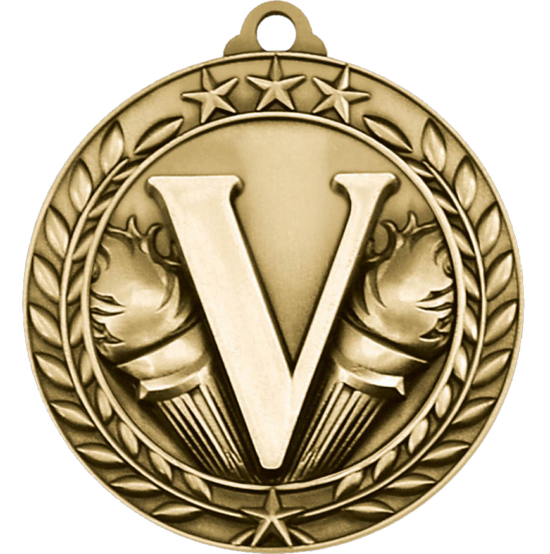 Stock Small Academic & Sports Laurel Medals: Victory 7