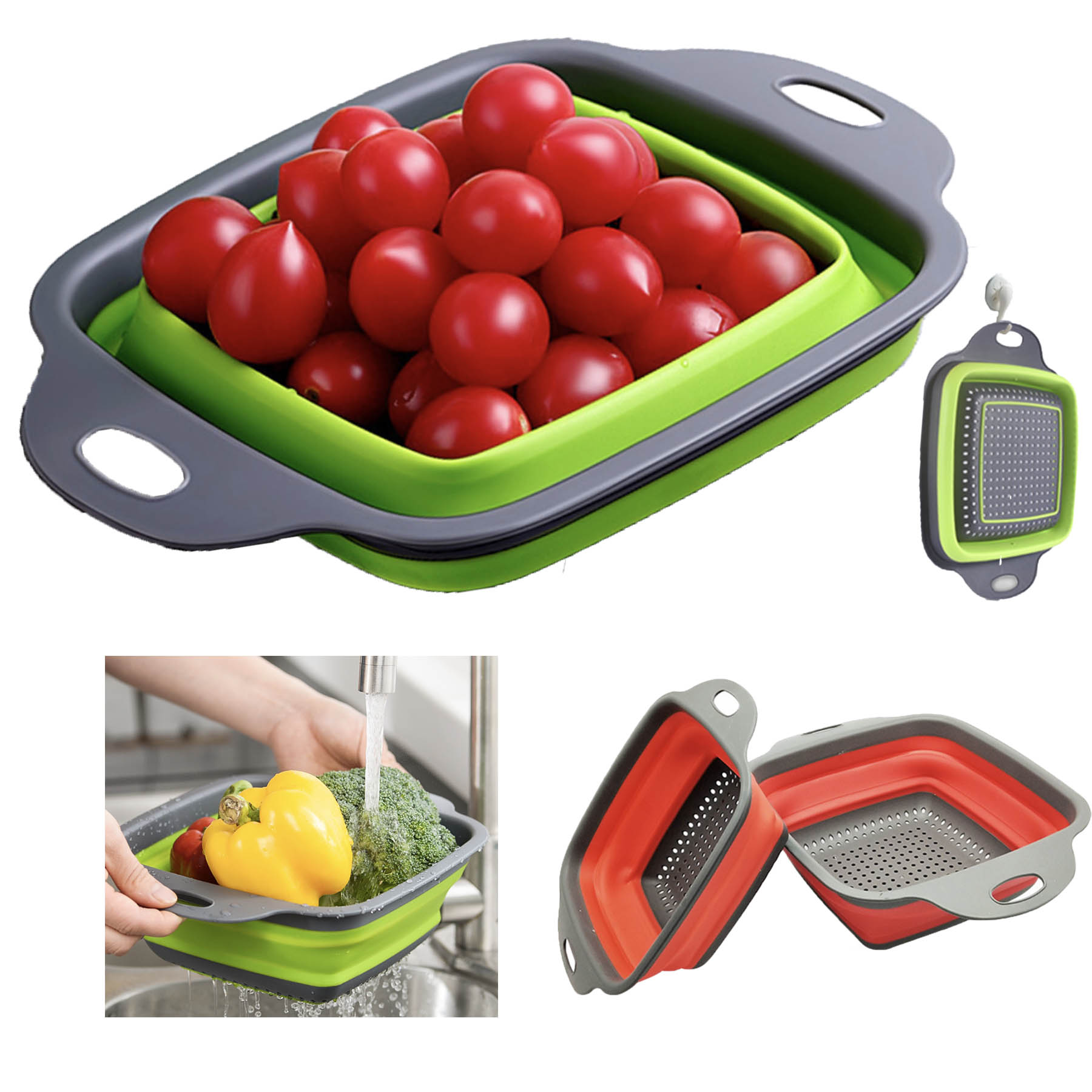 Custom Fodble Vegetables-fruit Drain Basket 1