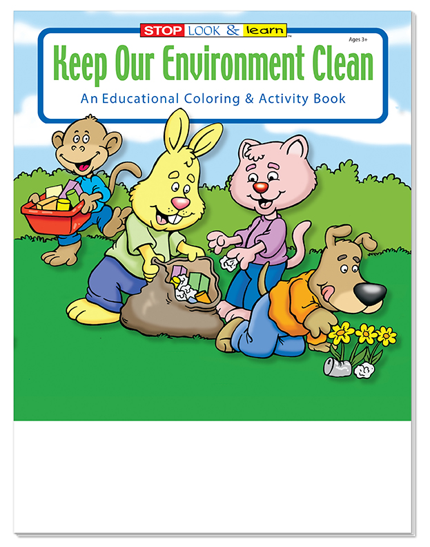 COLORING SET - Keep Our Environment Clean Coloring Book Fun Pack 6